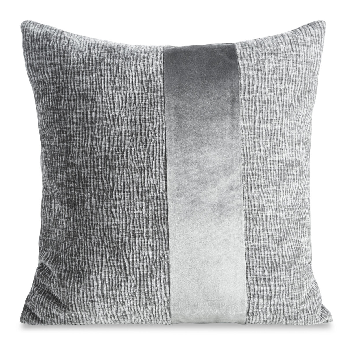 Exklusives Struktur Dekokissen in Silber 4545 cm