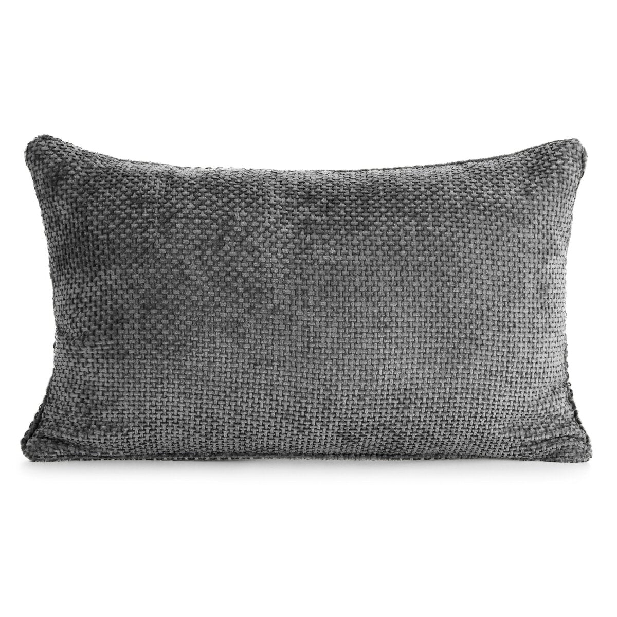 Elegantes Struktur-Dekokissen in Graphitgrau | Contemporary Luxury Collection 30x50 cm
