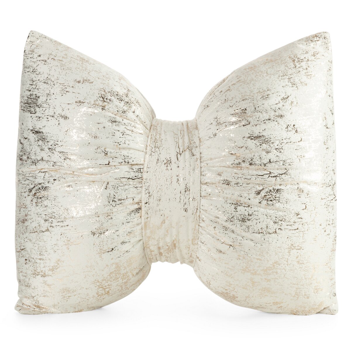 Exklusives Schleifen-Dekokissen in Creme-Gold | Royal Glam Collection 45x55 cm