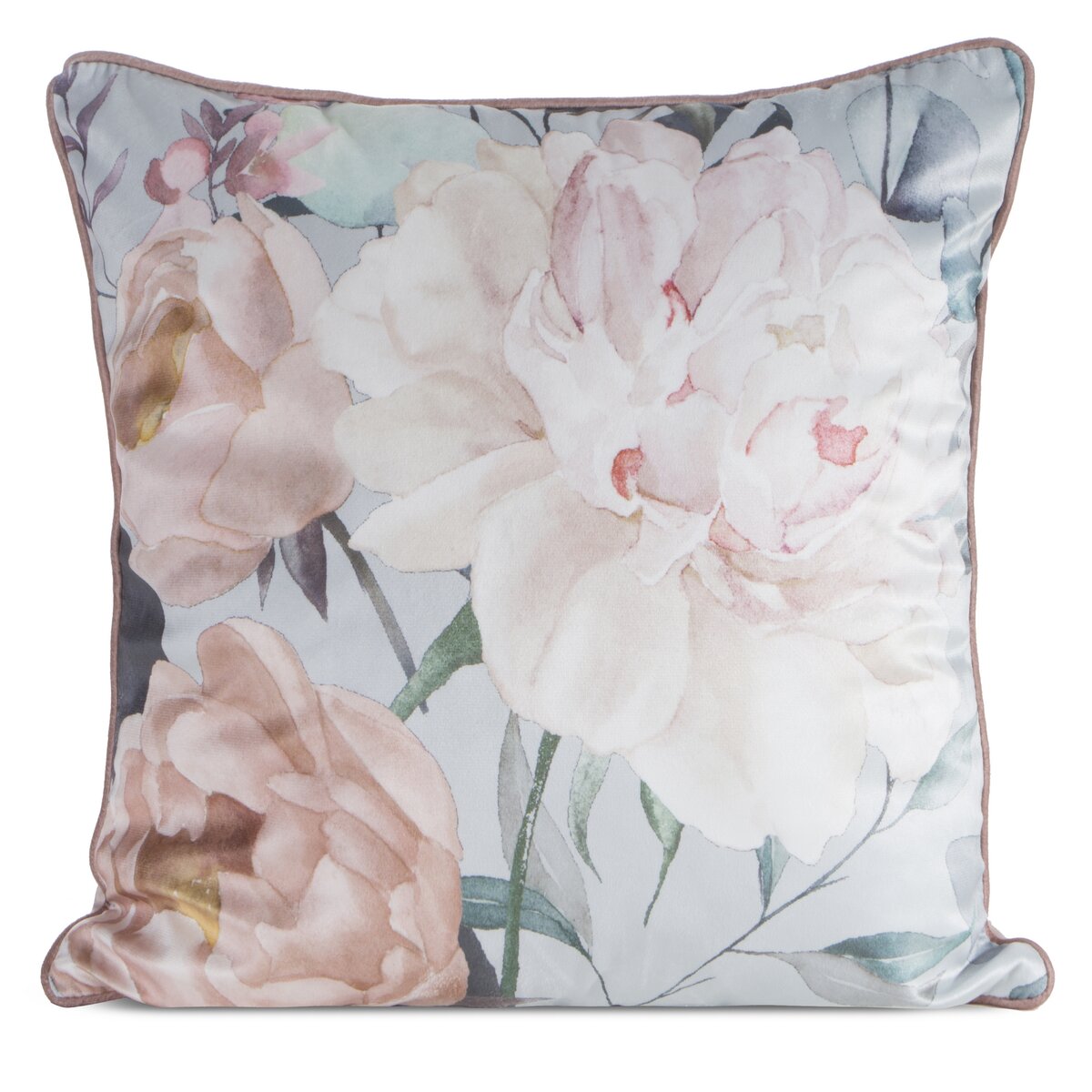 Florales Luxus-Dekokissen in Rosé &amp; Creme | Romantic Garden Collection