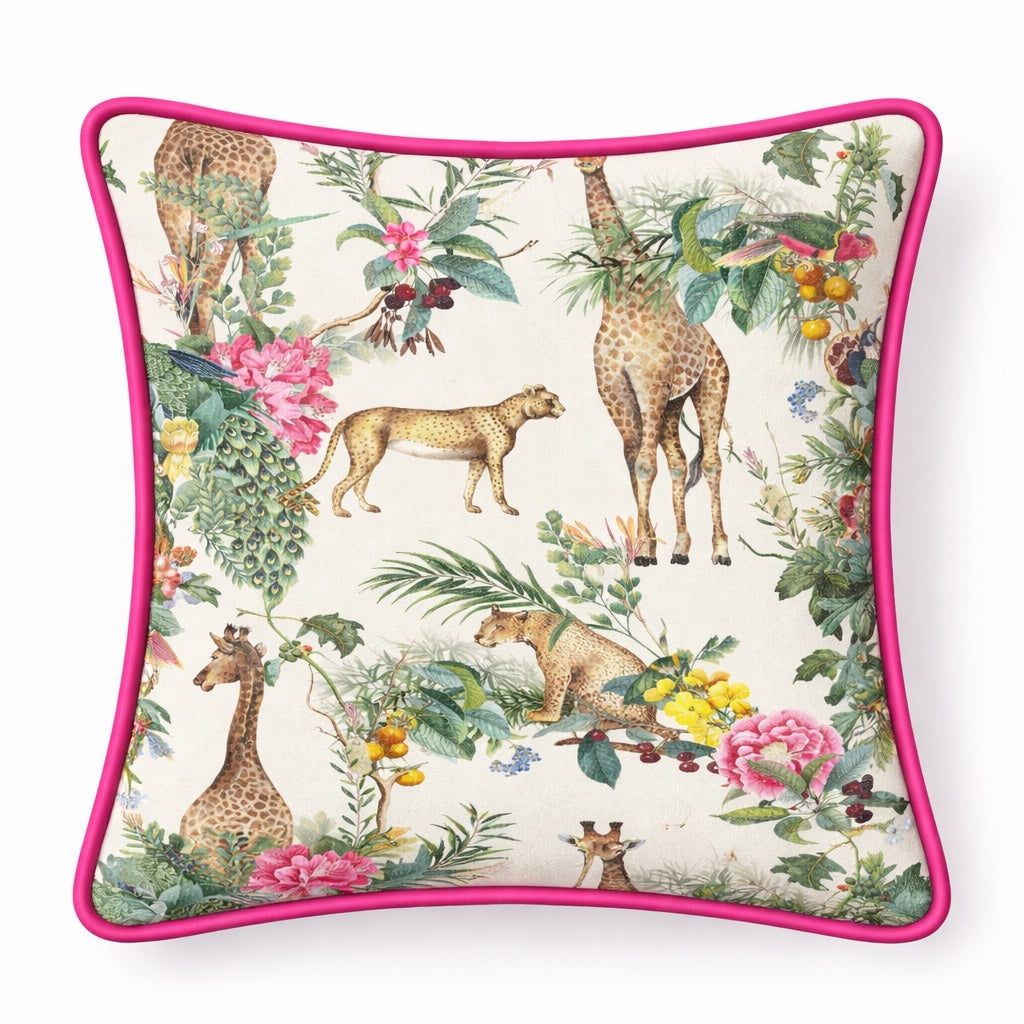 Dekokissen Safari Giraffe 45 × 45 cm – Emporio Conti