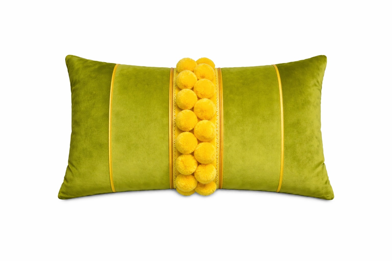 Rechteckiges Kissen Pompon - Emporio Conti