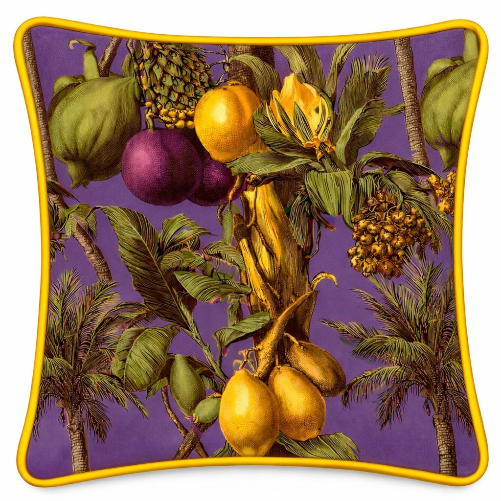 Früchte Druck Kissen Samt 45 × 45 cm – Emporio Conti