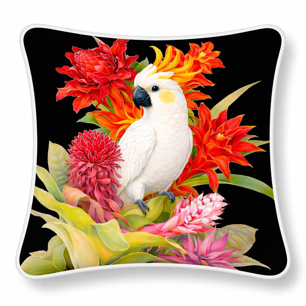 Dekokissen Samt Blumen Louis 45 × 45 cm – Emporio Conti