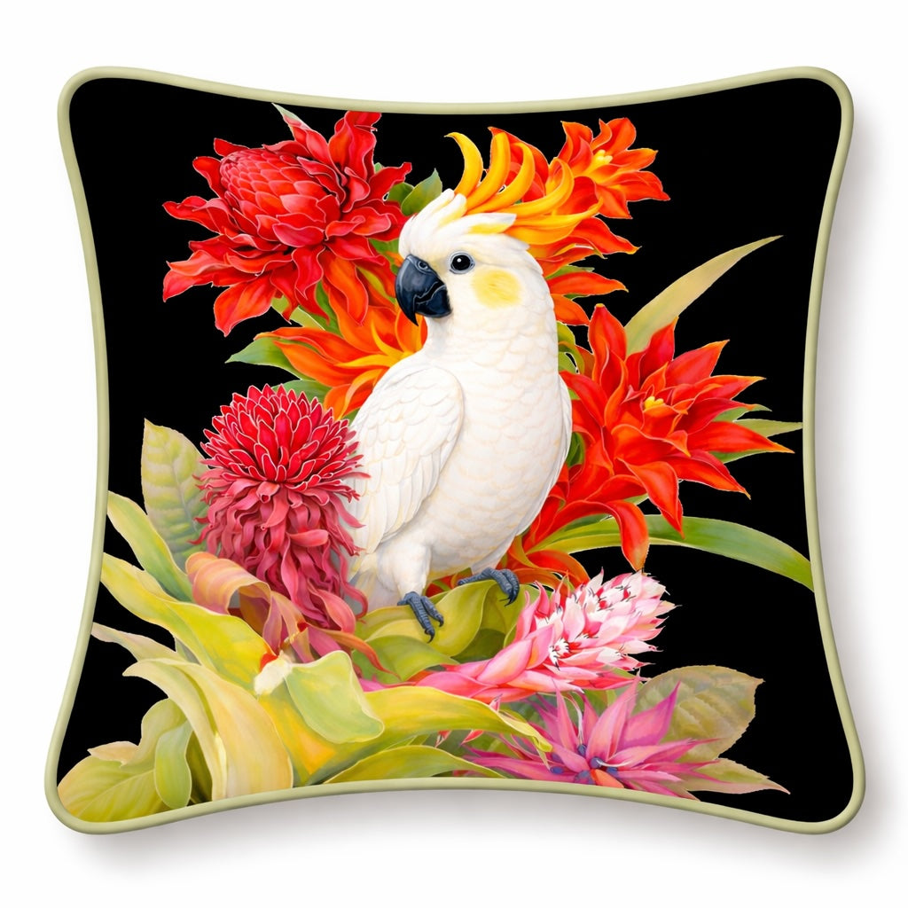 Dekokissen Samt Blumen 45 × 45 cm – Emporio Conti