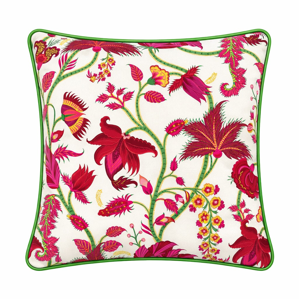 Samt Kissen floral 45 × 45 cm – Emporio Conti