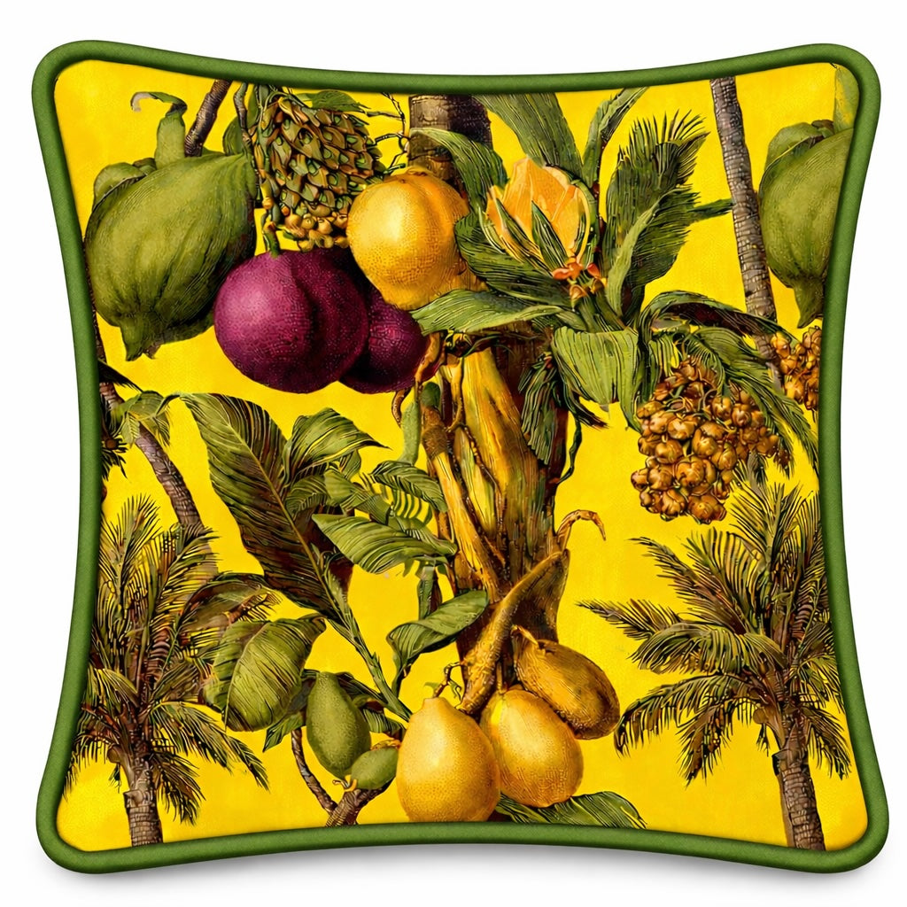 Früchte Dekokissen Samt 45 × 45 cm – Emporio Conti
