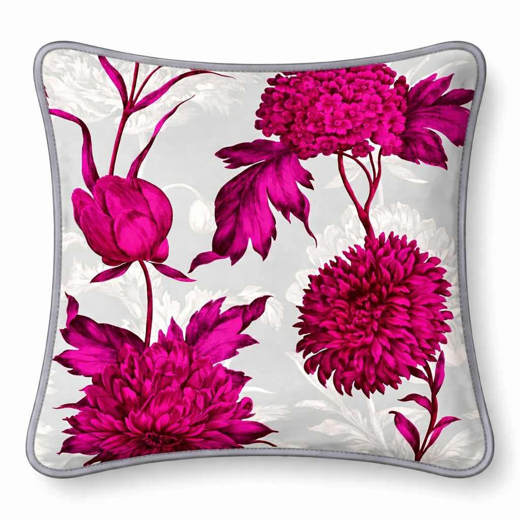 Dekokissen Samt Blumen 45 × 45 cm – Emporio Conti
