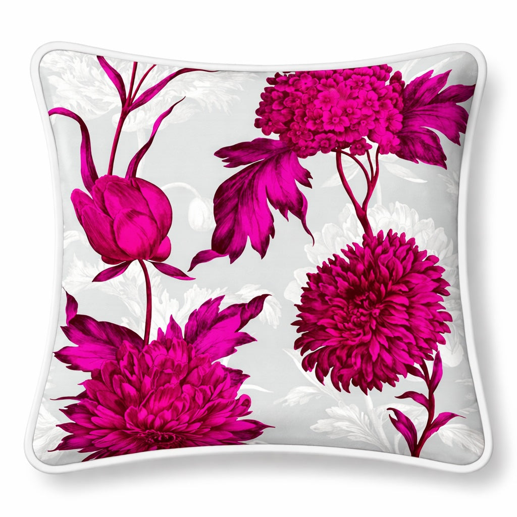Blumen Samtkissen 45 × 45 cm – Emporio Conti
