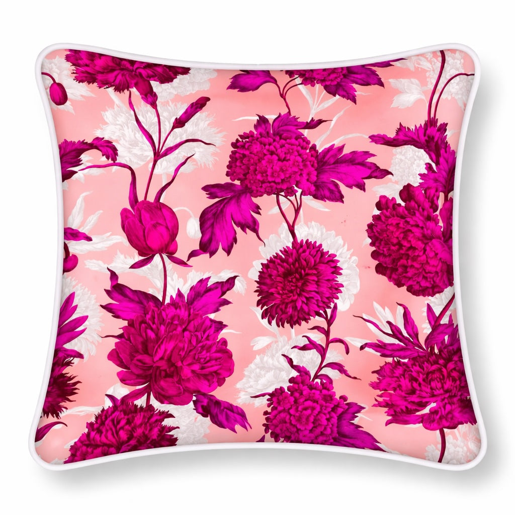 Dekokissen Blumen Samt 45 × 45 cm – Emporio Conti