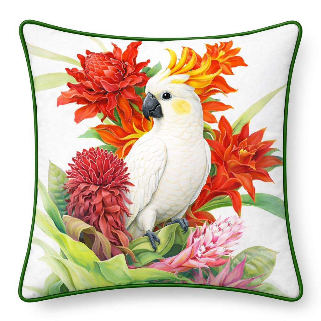 Blumen Samtkissen 45 × 45 cm – Emporio Conti