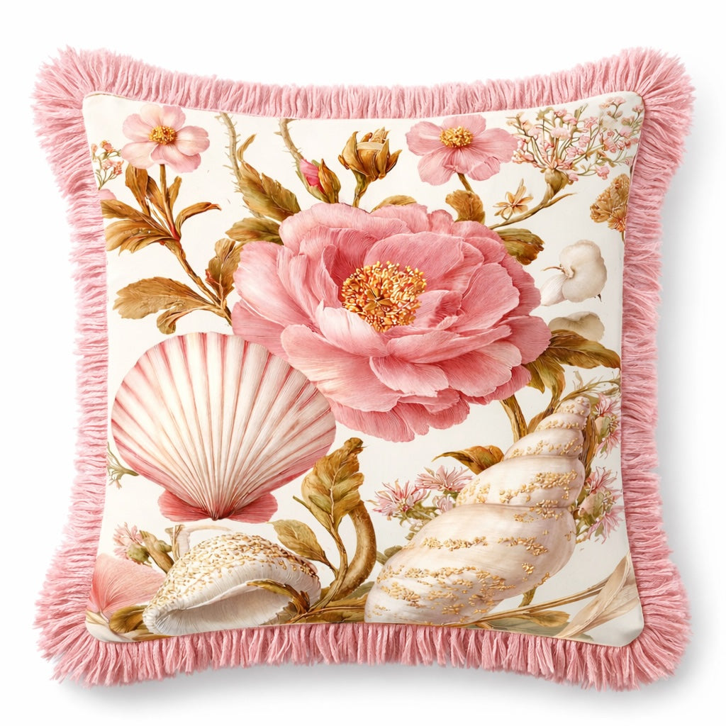 Blumen Kissen Samt 45 × 45 cm – Emporio Conti