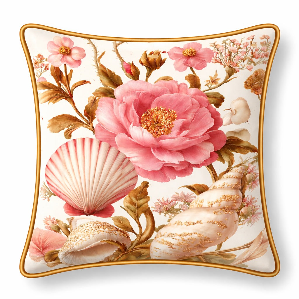 Blumen Kissen Samt 45 × 45 cm – Emporio Conti