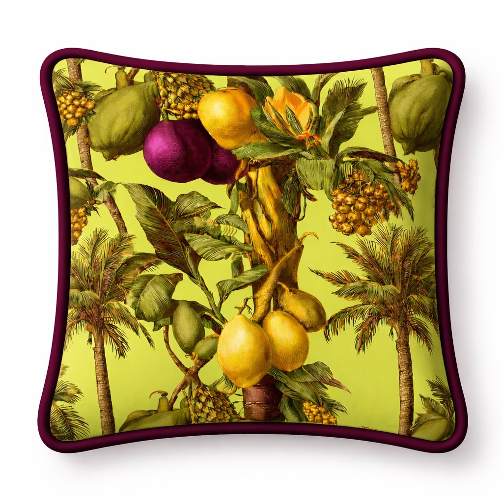 Dekokissen Früchte Samt mit Keder 45 × 45 cm – Emporio Conti