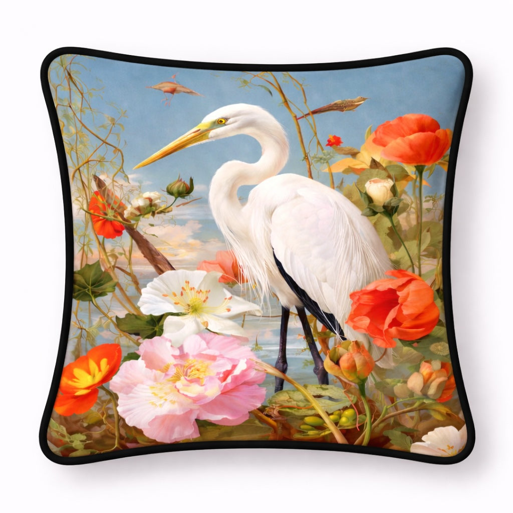 Samt Kissen Blumen - Tiermotiv 45 × 45 cm – Emporio Conti