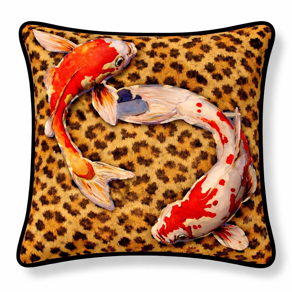 Dekokissen Koi Samt 45 × 45 cm – Emporio Conti