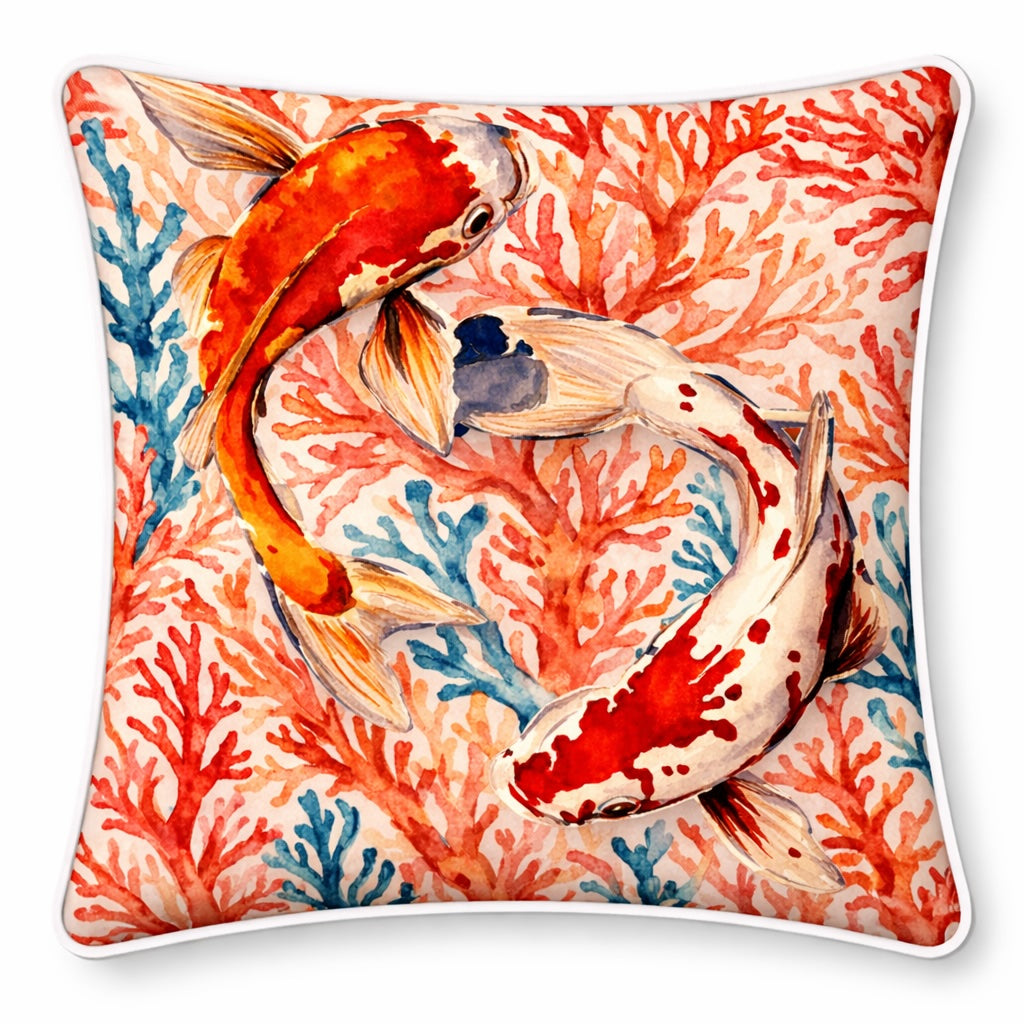 Design Kissen Fische 45 × 45 cm – Emporio Conti